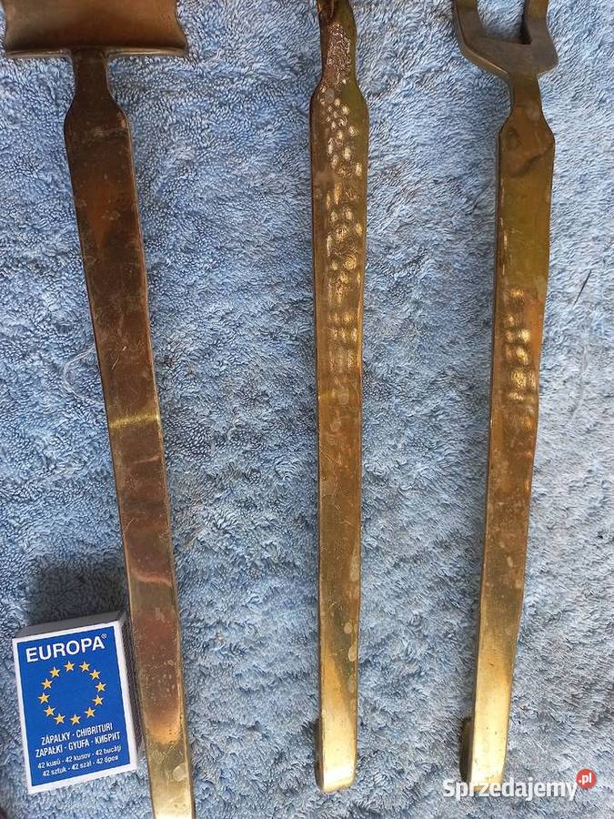 Duże mosiężne sztućce ozdobne Toruń