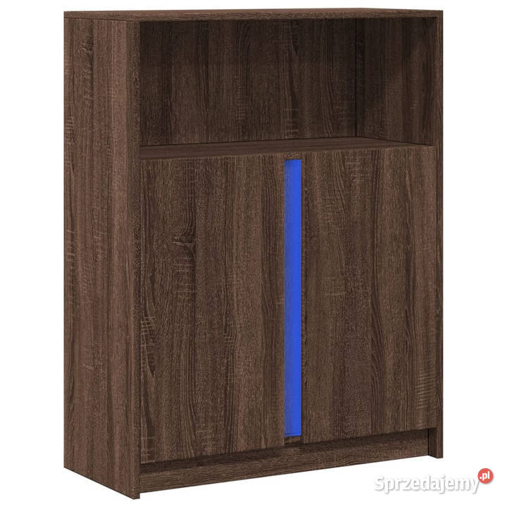 Szafka z LED brązowy dąb 77x34x100 WM852151 Meble mazowieckie