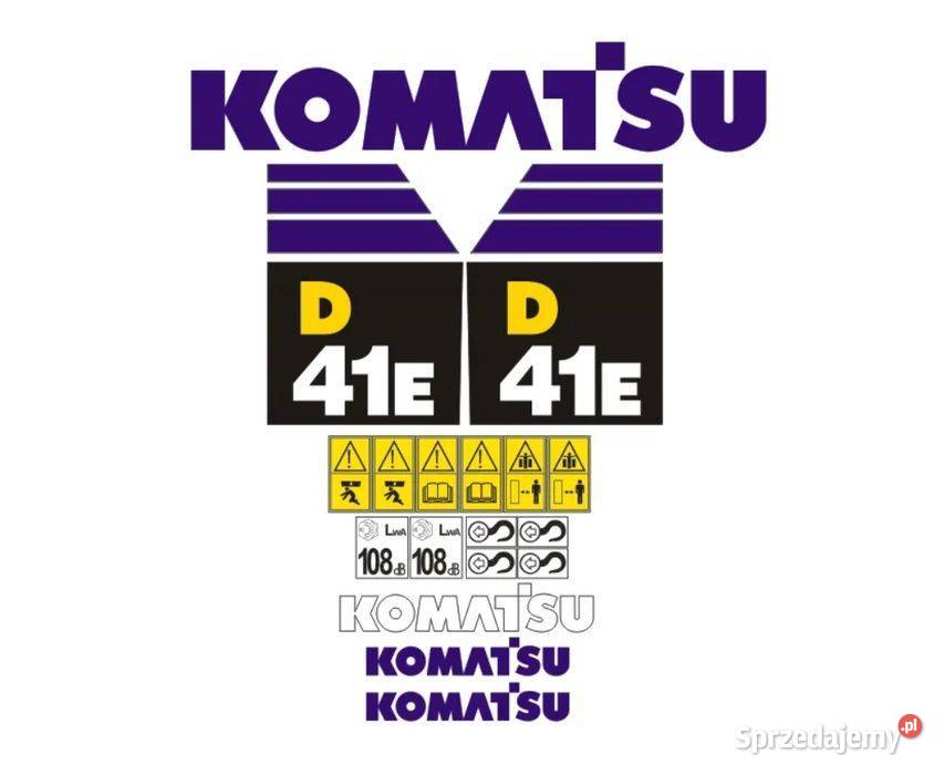 Naklejki oklejenie naklejka KOMATSU D41E