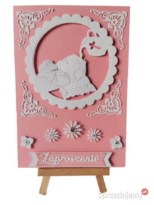 Zaproszenia Chrzest Święty Dziewczynka Dziecko sprzedam