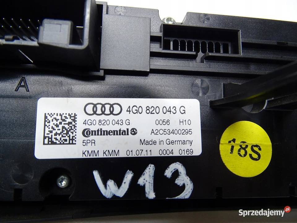 PANEL NAWIEWU KLIMATYZACJI AUDI A6 C7 4G0820043G Panele sterowania, przełączniki