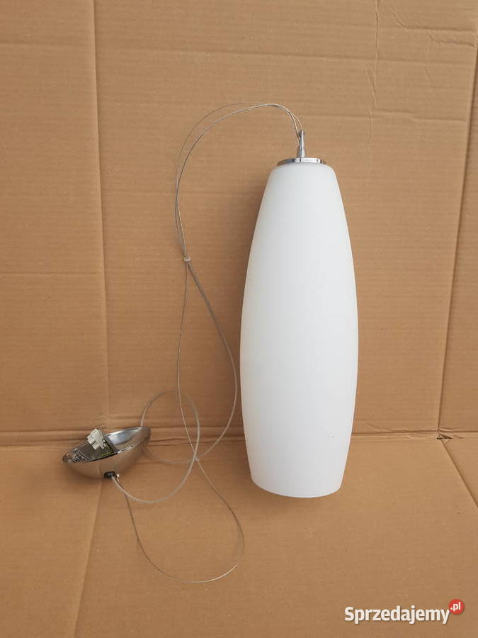 Lampa wisząca WRZECIONO biały mat MURANO GLASS