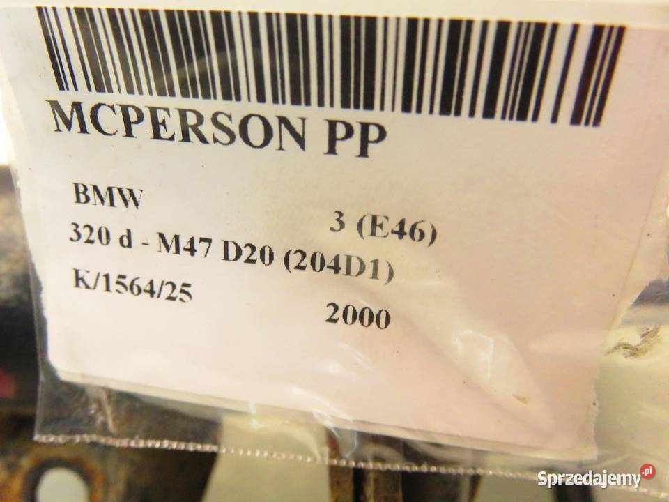 MCPERSON PRAWY PRZEDNI BMW E46 320 d Amortyzatory sprzedam