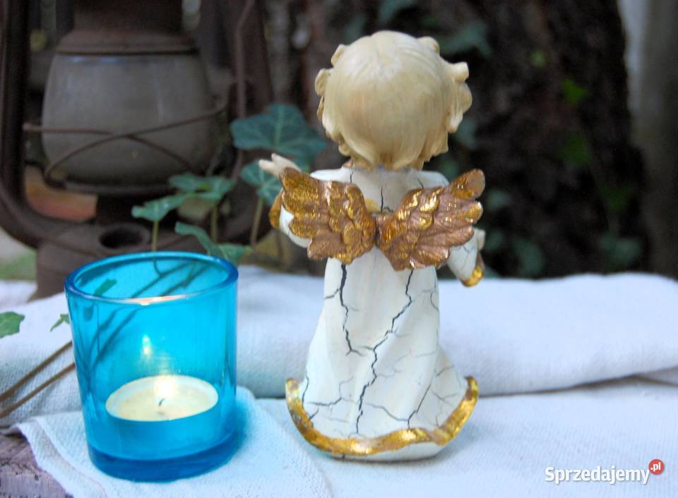 Anioł aniołek shabby chic figurka z żywicy 15 Figurki i rzeźby lubelskie Lublin