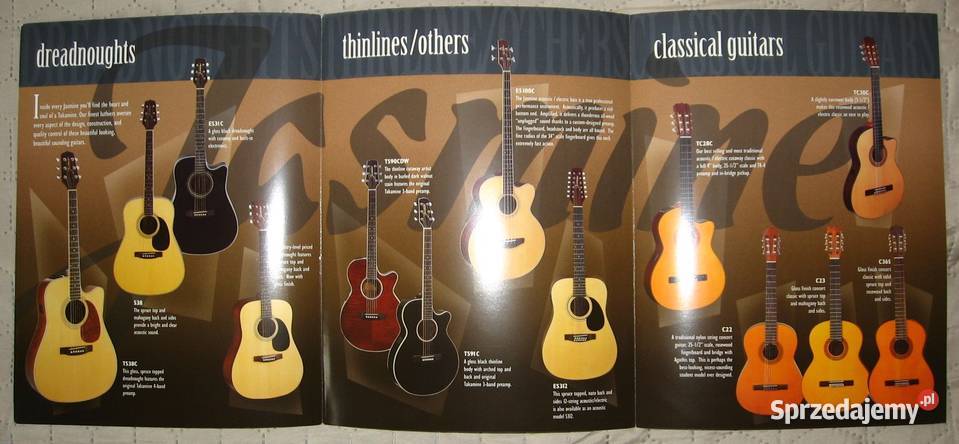 Jasmine by Takamine Guitar Catalog katalog gitar Kępice