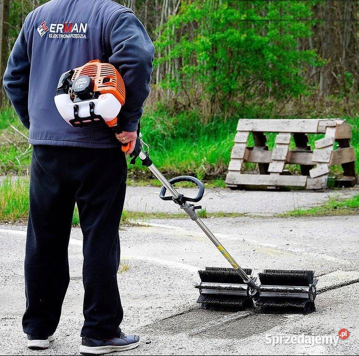 Szczotka spalinowa odśnieżarka Erman Zielonka