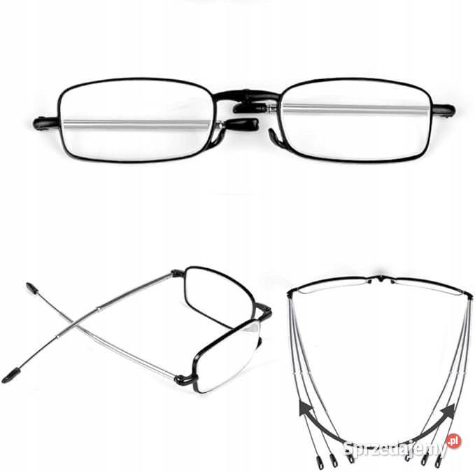 Składane okulary do czytania z etui małe do Sosnowiec