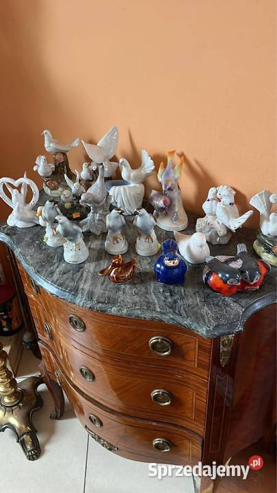 Figurka kaczka rena DróżdżHyży Projekt z 1954 Porcelana i szkło pomorskie Gdańsk sprzedam