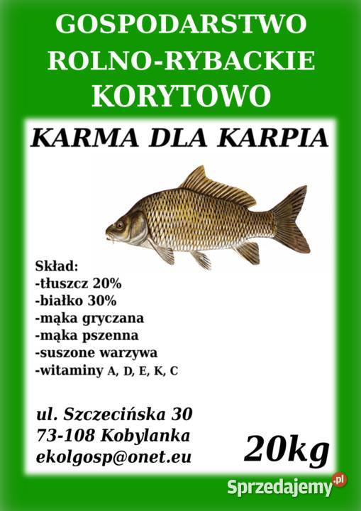 Karma pasza ryb karp koi pstrąg jesiotr Stargard