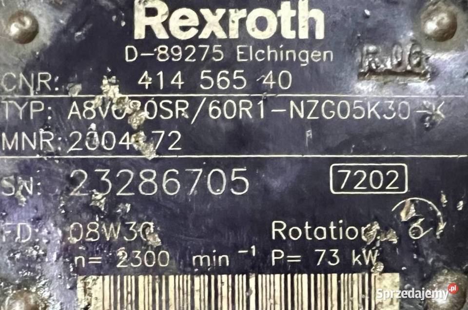 Rexroth A8VO A8VO80SR60R1NZG05K30 R909603705 Poznań