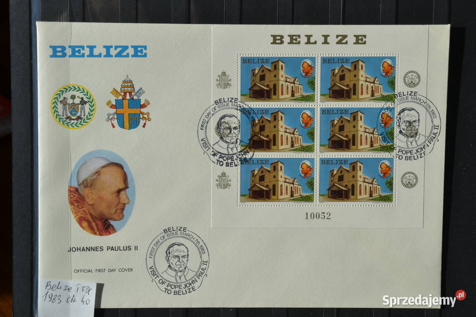 Znaczki Papież Jan Paweł II Belize I FDC Ks Sobótka