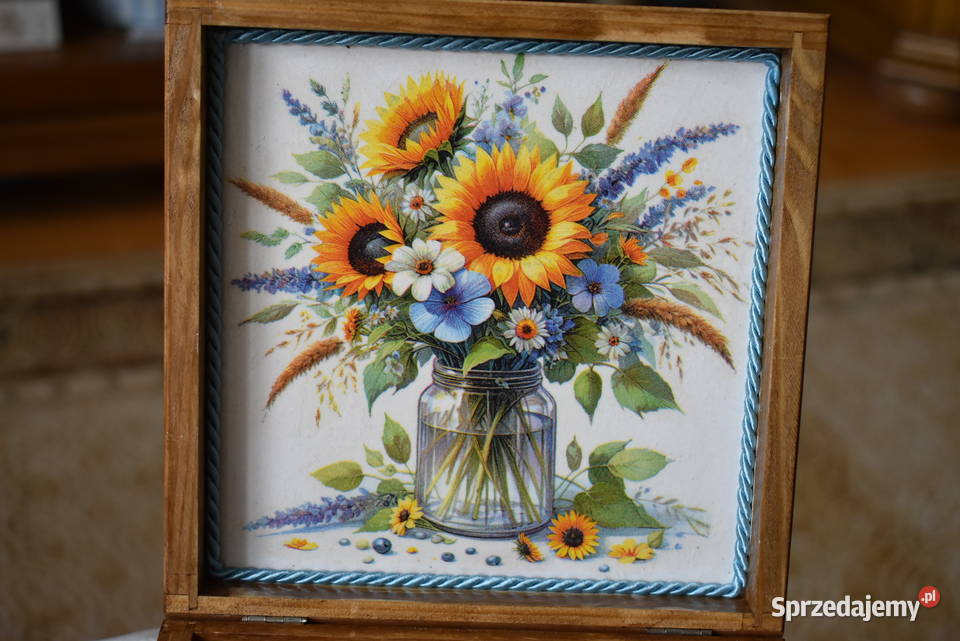 Szkatułka pudełko decoupage rękodzieło Warszawa