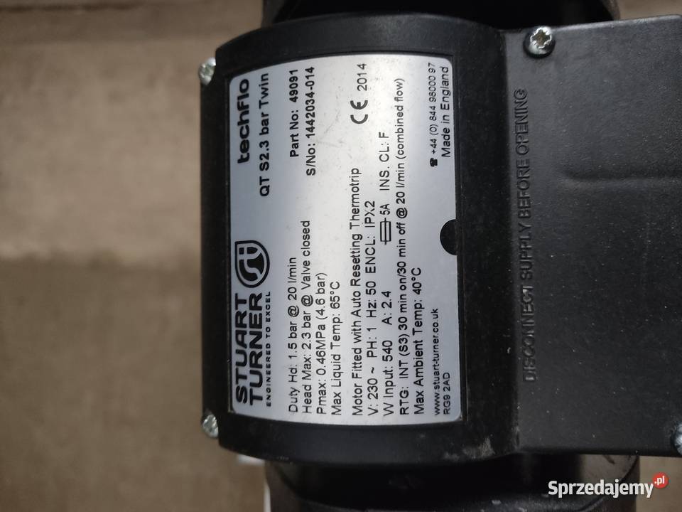 NOWA pompa wody TechFlo QT S23 Bar warmińsko-mazurskie Elbląg