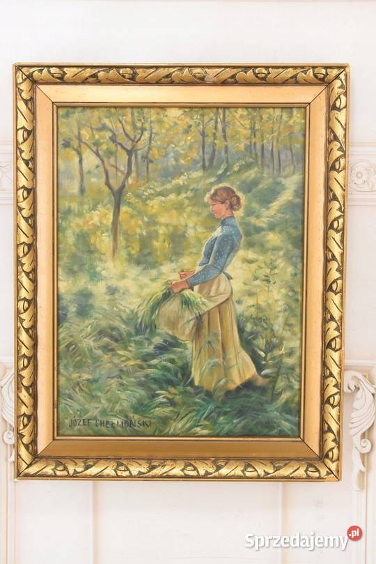 Józef Chełmoński Pejzaż Polskiej Wsi Kobieta z Obrazki i obrazy Kraków