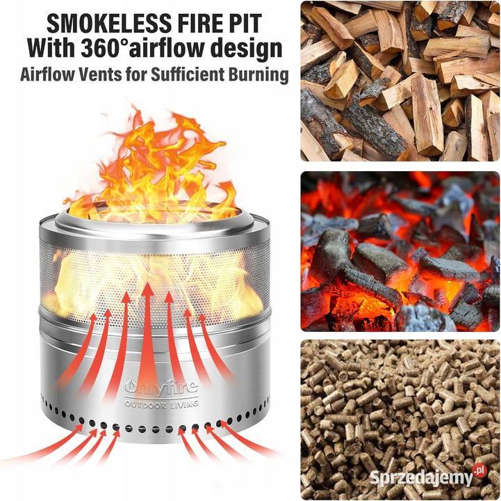 Bezdymne palenisko palone drewnem 50 stal Myszyniec