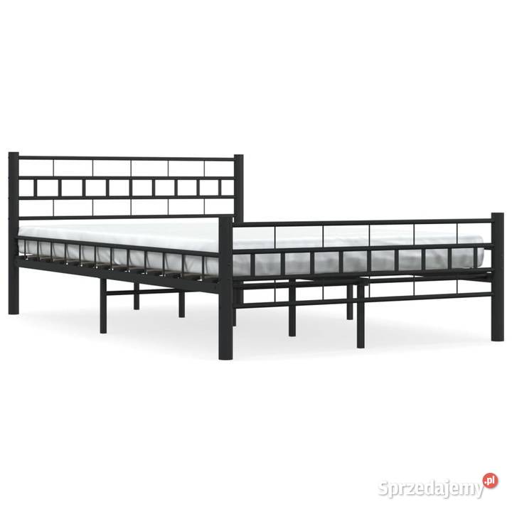 vidaXL Rama łóżka czarna stal 140 x 200 Warszawa