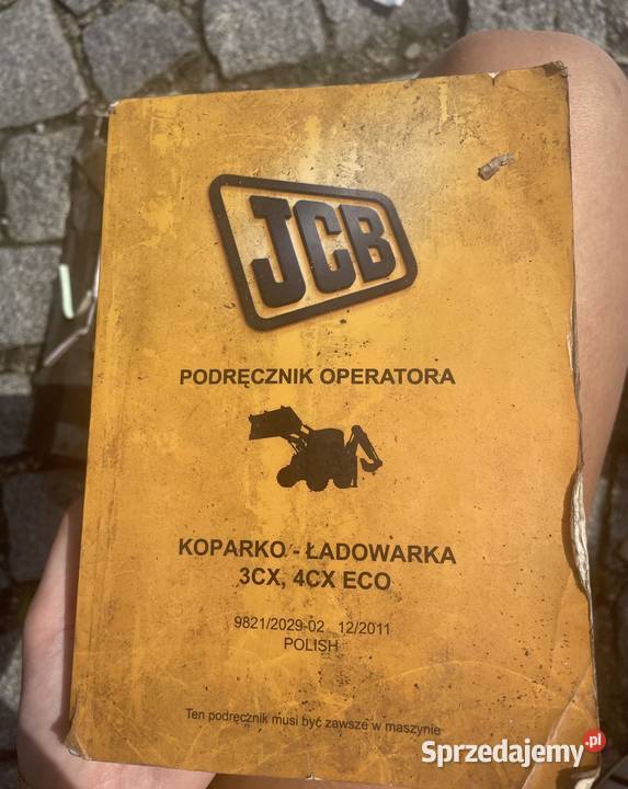 Instrukcja obsługi koparkoładowarka JCB 3CX 4CX małopolskie Chełmiec