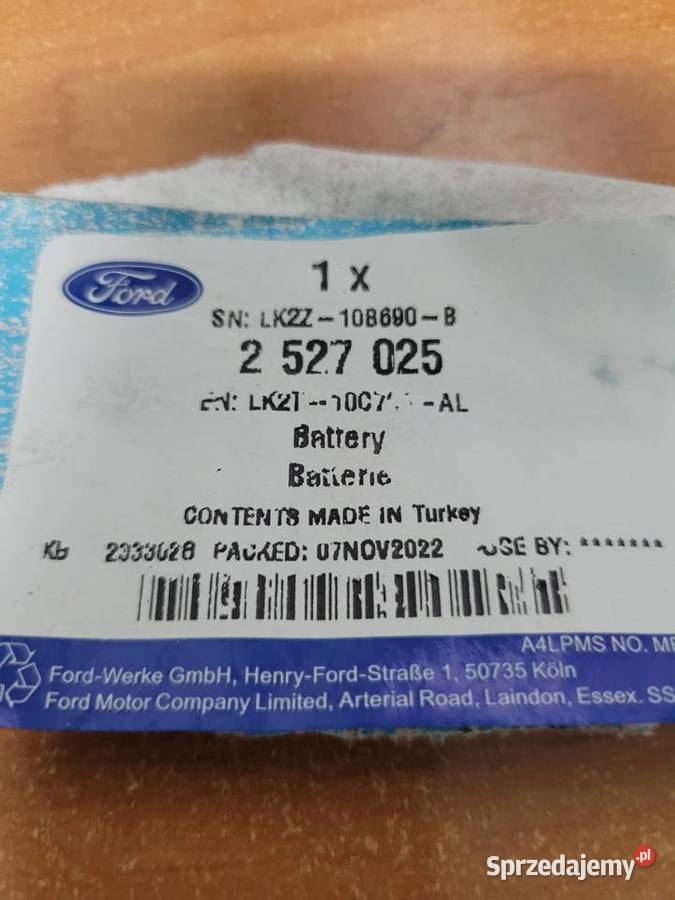 Akumulator Ford LK2T10C790AE LK2T10C790AF dostawcze Radom