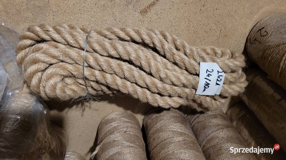 Lina żeglarska linka jutowa fi 24 mm wszystkie Kołobrzeg