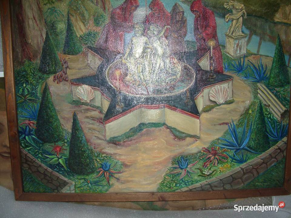 Marek Naszak Obraz olejny Duch fontanny Malarstwo Warszawa