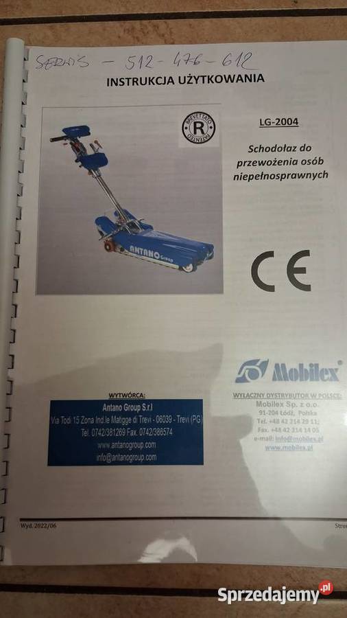 Sprzedam schodołaz gąsienicowy Jawor