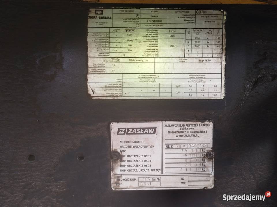 Naczepa Zasław do drewna Sidzina