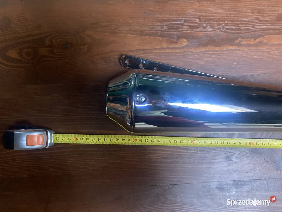 Tłumik CAFE RACER Wydech chrom 45 Brzeźce