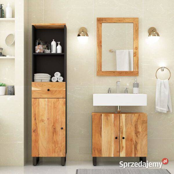 vidaXL 3cz zestaw mebli łazienkowych lite drewno Warszawa