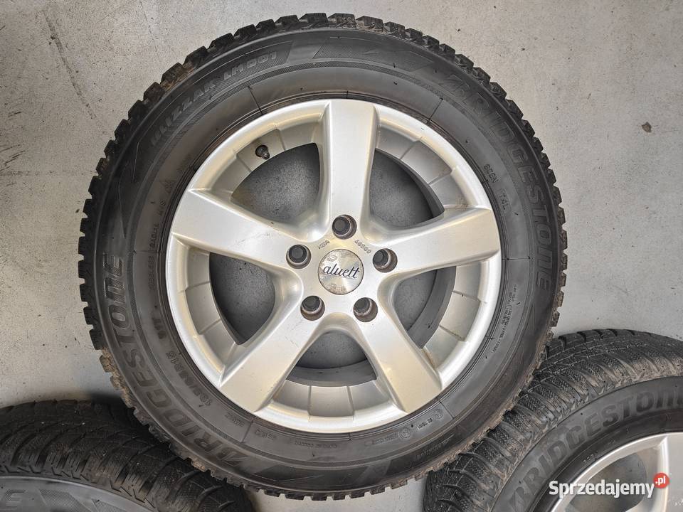 Koła zimowe Aluett 15 65j15H2 opony bridgestone małopolskie Poskwitów