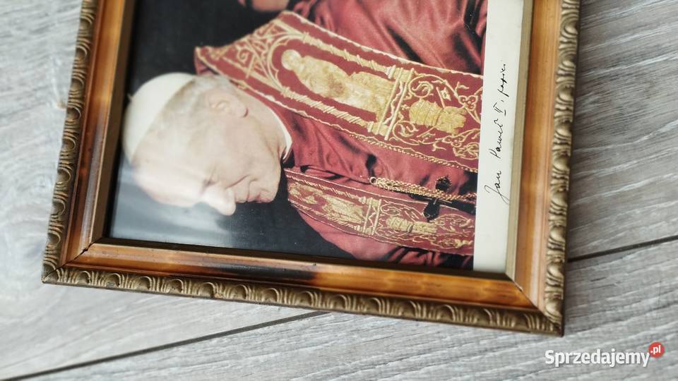 obraz Jan Paweł II stary antyk obrazek Poznań
