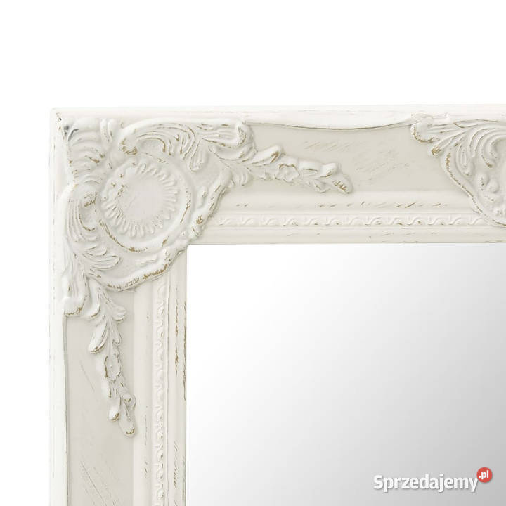 Lustro ścienne w stylu barokowym 50x40 białe Warszawa