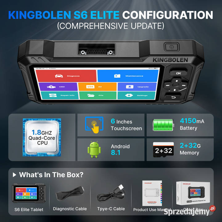 KINGBOLEN S6 Elite komputer skaner diagnostyczny Wrocław