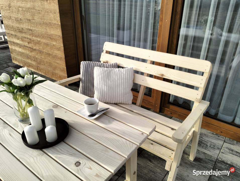 Meble ogrodowe zestaw drewniane małopolskie Jordanów