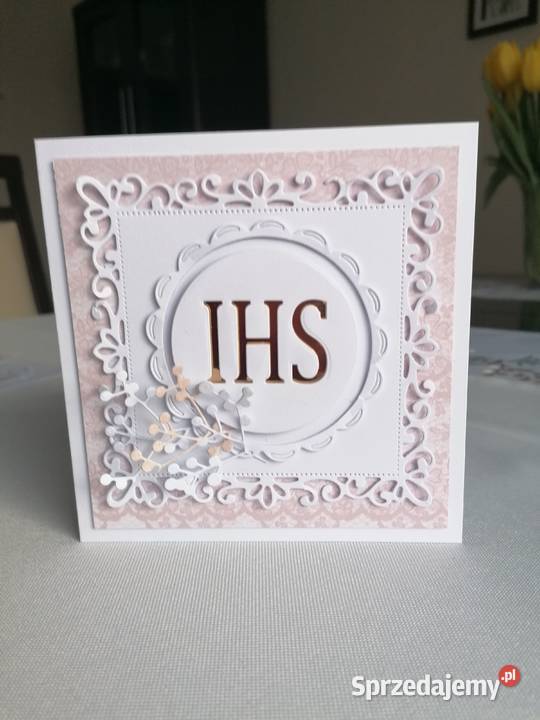 Kartka samodzielnie wykonana komunia