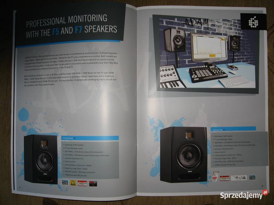 ADAM Studio Monitors FSeries Monitors brochure