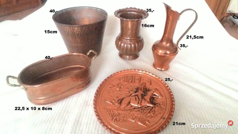 Czajnik Lampa oliwna i inne mosiężne starocie mazowieckie Płońsk