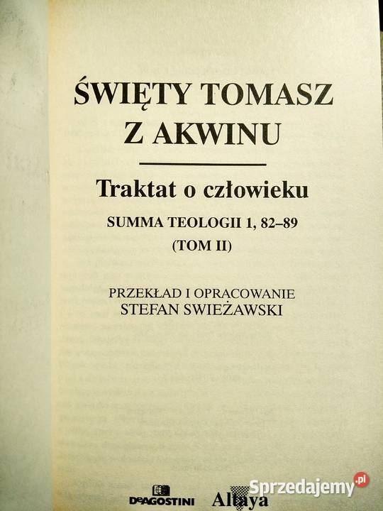 Traktat o człowieku Święty Tomasz z Akwinu sprzedam