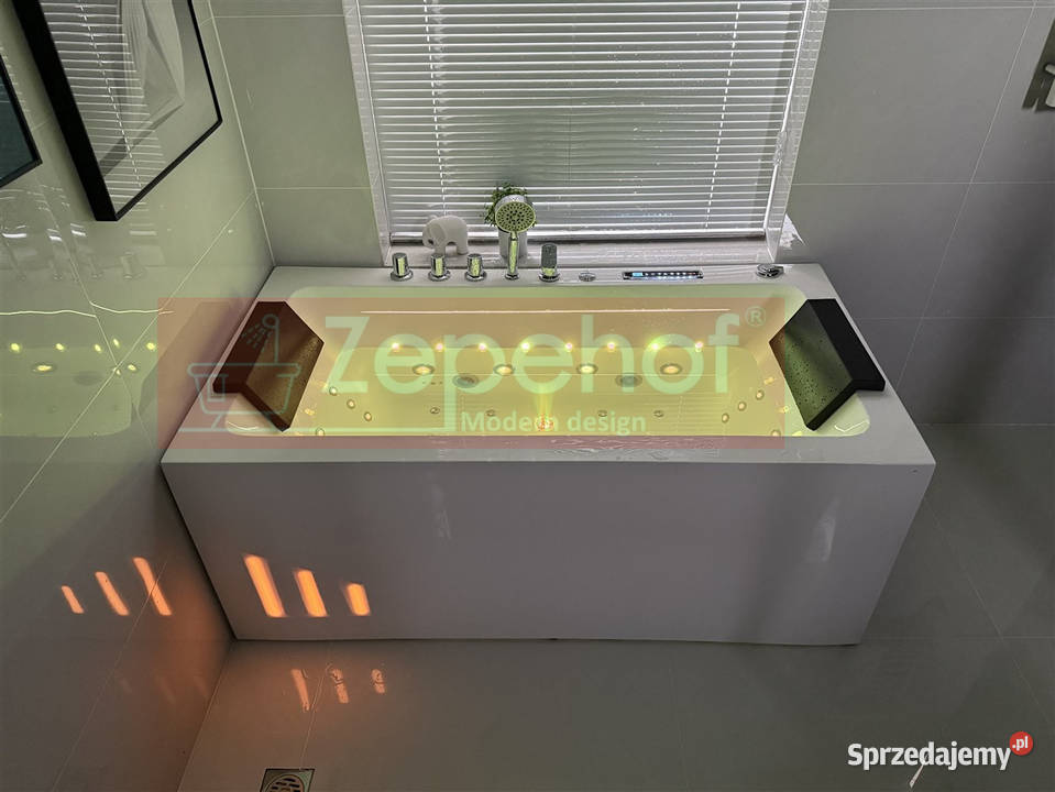 Wanna z hydromasażem LS4420 150cmx75cmx58 chromo Grabówka