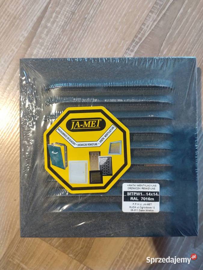 Kratka kominowa wentylacyjna podtynkowa RAL7016 ścienna Warszawa