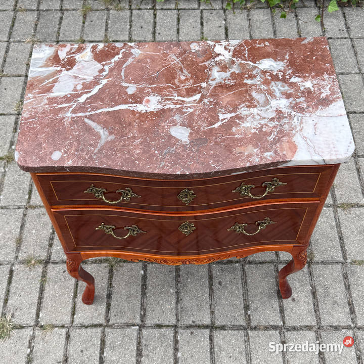 ARTexpert Komoda Ludwik marmurowy blat vintage Meble zachodniopomorskie Dobrzany
