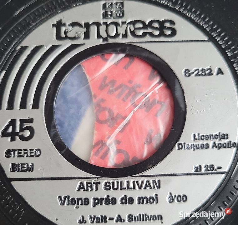 Art Sullivan płyta singlowa w stanie Płyty i kasety Chełmno