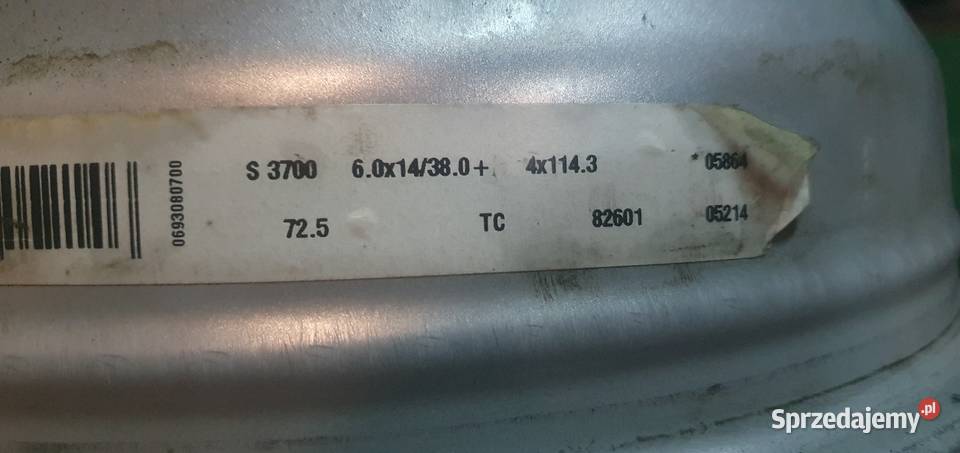 4x 14 4x1143 ET 38 6JX14H2 Alufelgi BORBET Samochodowe Pobiedziska