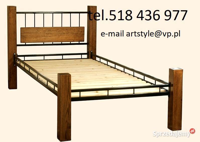 Łóżko dębowe nogi rama metal Łóżka, wersalki i sofy Gdynia
