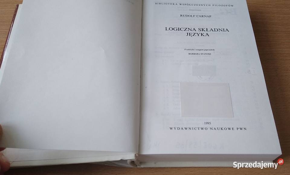 Biblioteka Współczesnych Filozofów Logiczna twarda z obwolutą Gdańsk sprzedam