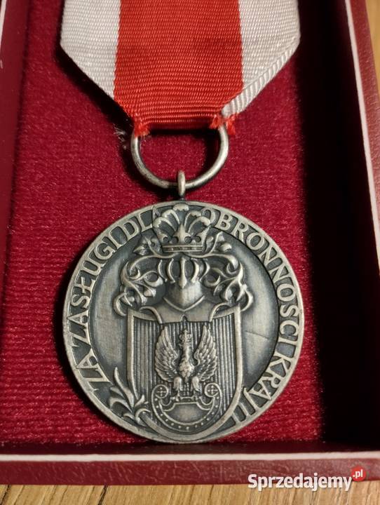 Medal Srebrny RP Zasługi Obronności Kraju Militaria Poznań