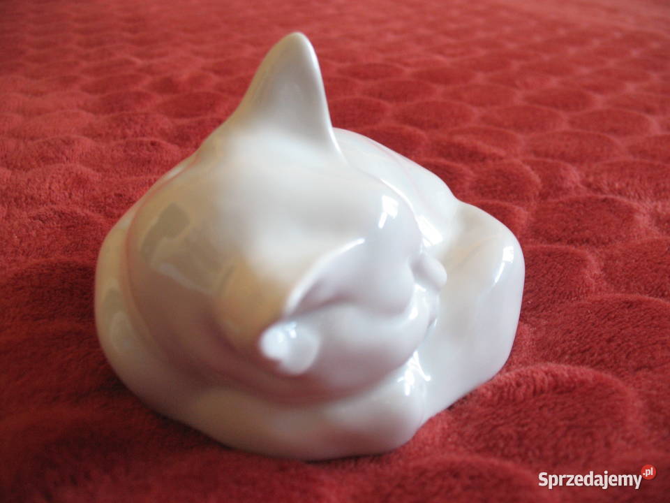 Kot leżący porcelana 75 x 12 x 95 Grfenthal biały Siedlce