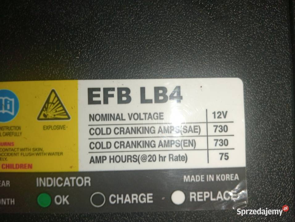 wszystkichAkumulator EFB 75 Ah 730a ROCZNY NA