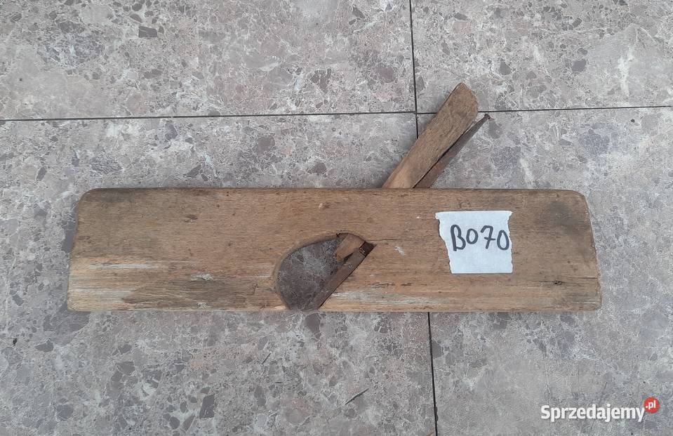 Stary drewniany strug ręczn hebel ostrze 21mm Tczew