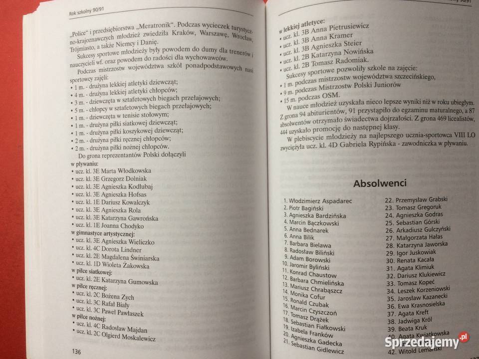 883 25 lecie VIII Liceum Ogólnokształcącego Szczecin