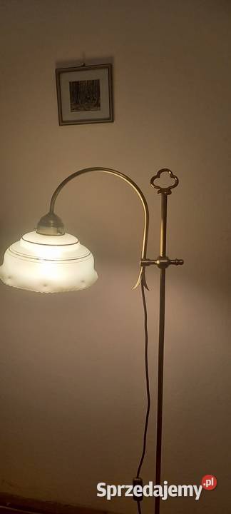 Mosiężna lampa podłogowa z ruchomym ramieniem Skierniewice sprzedam